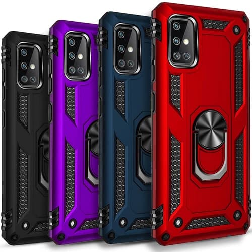 For Samsung Galaxy A71 5G Case /A51 Phone Cover Kickstand +Tempered Glass Screen