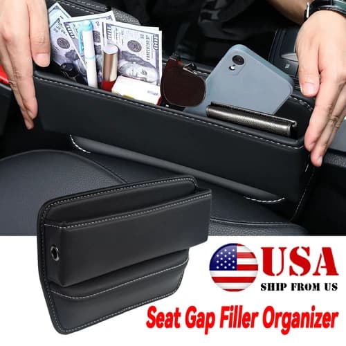 Car Accessories Seat Side Pocket Organizer Crevice Gap Filler Storage Box Auto