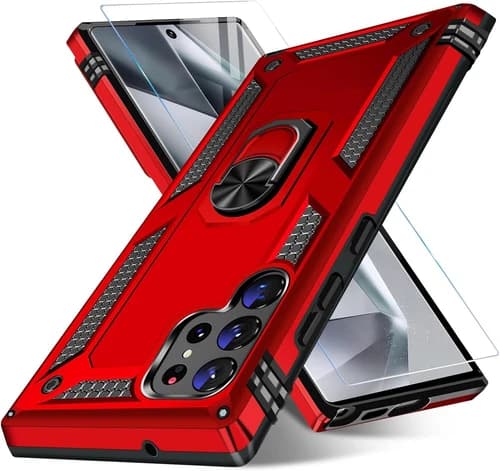 For Samsung Galaxy A15 A14 A16 A54 A52 Shockproof Phone Case + Tempered Glass