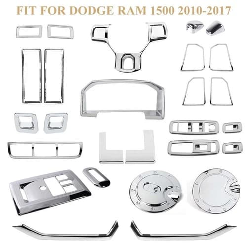 Chrome Car Full Decoration Cover Trim For Dodge Ram 1500 2010-2017 Accessories