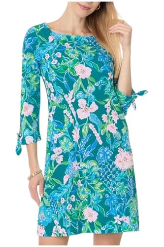 Lilly Pulitzer Women's Lidia 3/4 Sleeve Dress Multi Hot on the Vine