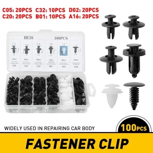 Accessories Clip Trim Car Push Pin Rivet Bumper Door Panel Retainer Fastener Kit