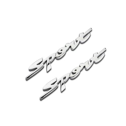 2Pcs/Set 3D Sport Logo Metal Sticker Emblem Badge Decal Car Exterior Accessories