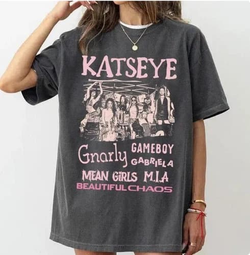 Katseye Beautiful Chaos Tracklist T-Shirt, Katseye Kpop Shirt.