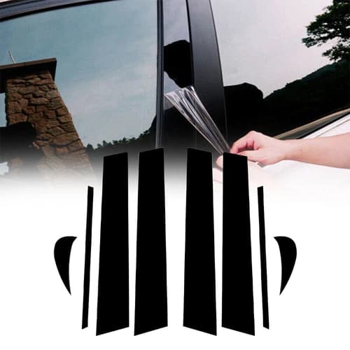 For Toyota Camry 2018-2021 Glossy Black Pillar Post Door Window Trim Accessories