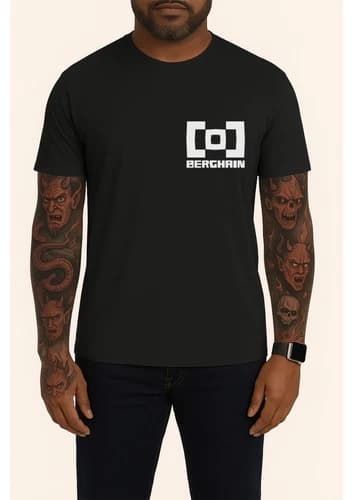 Berghain Berlin Club T-Shirt Techno Music Unisex Black Tee Rave Festival DJ EDM