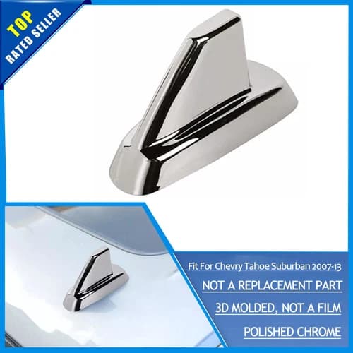 Chrome Top Antenna Cover Trim For Chevy Silverado Suburban SIERRA Escalade 07-13