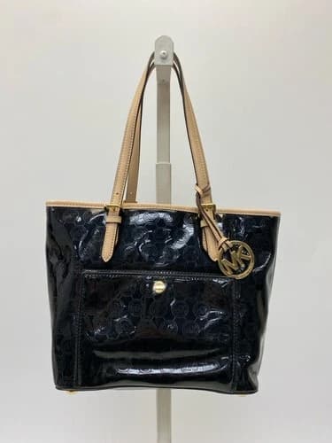 Michael Kors Black Signature Patent Handbag