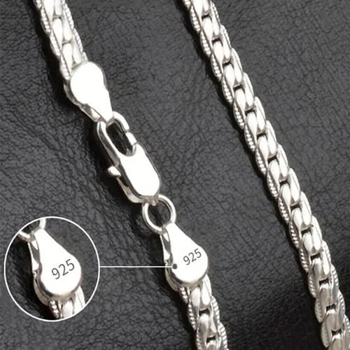 925 Sterling Silver Women Men Snake Chain Necklace Fashion Jewelry 20-60cm
