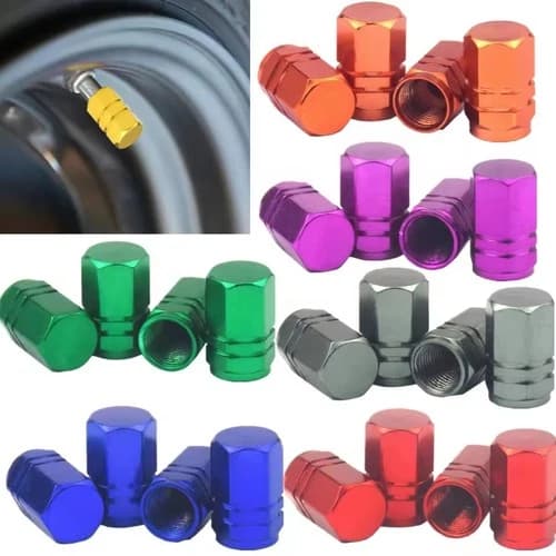 4x Car Tyre Tire Wheel Rims Stem Air Valve Screw Caps Dust Cover Car Accessories