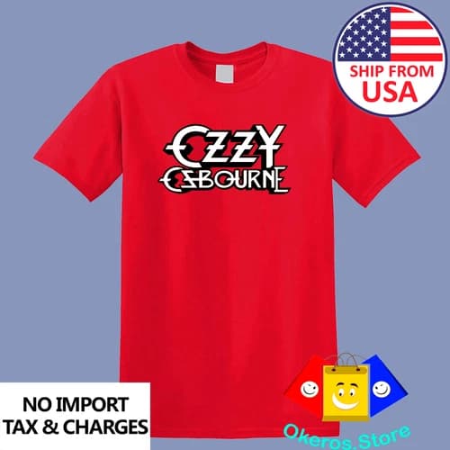 Ozzy Osbourne God Bless Men's Red Size S to 5XL