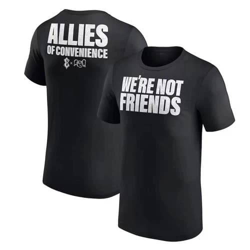 2-sided Alexa Bliss & Charlotte Flair We're Not Friends 2025 T-Shirt reprint