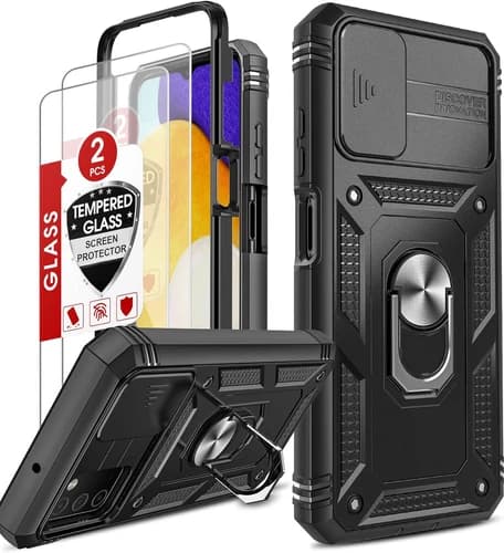 LeYi Compatible for Samsung Galaxy A03s Phone Case: AO3s Black