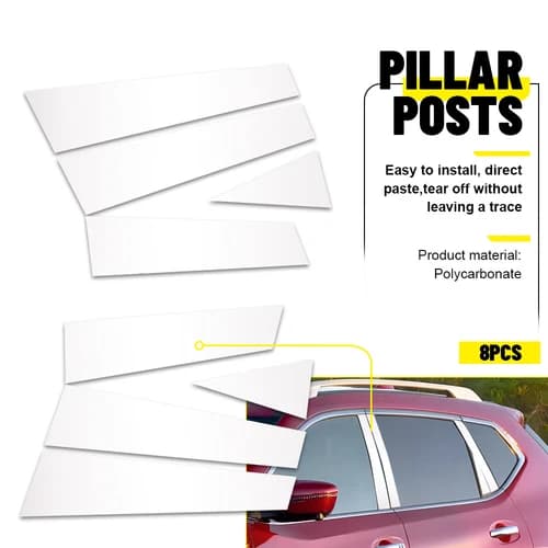 For 2014-2020 Nissan Rogue Chrome Door Pillar Covers Post Trims Car Accessories