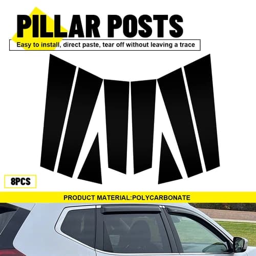 8x Car Window Pillar Posts Accessories Gloss Black For 2014-2020 Nissan Rogue