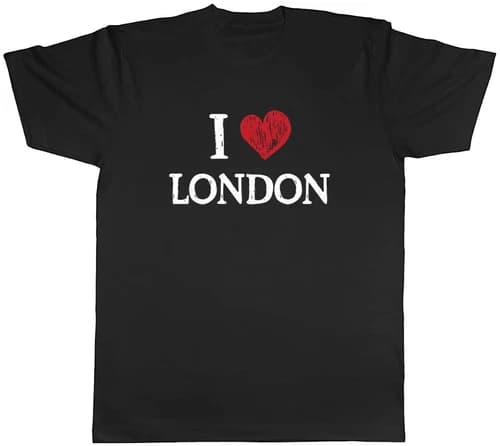 I Love London Mens T-Shirt Cultural Capital Finance World City Tee Gift
