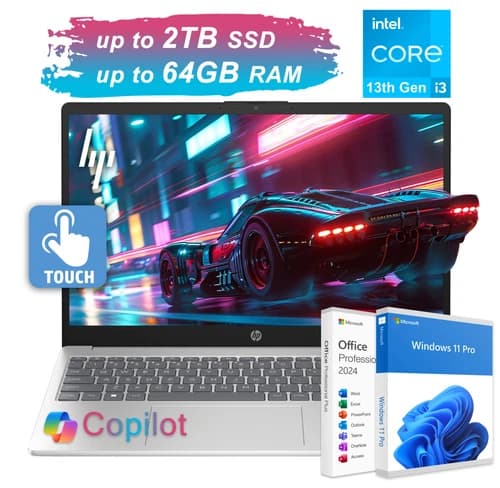 2026 HP Laptop Computer 15.6" Touch 6-Core Intel i3 Upto 64GB RAM 2TB SSD WinPro