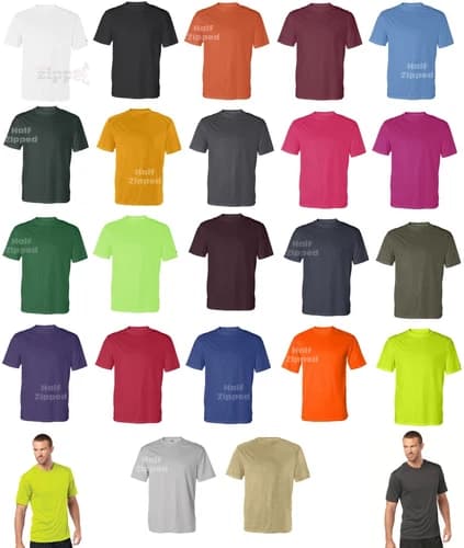 Badger B-Core T-Shirt with Sport Shoulders 4120 S-4XL Moisture Wicking Polyester