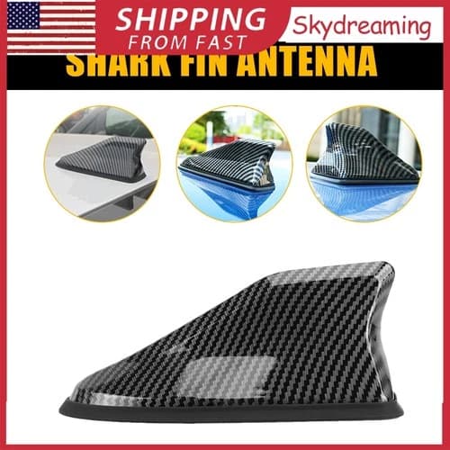 Fin Fiber Shark Car Carbon Roof Antenna Radio FM/AM Aerial Signal Accessories