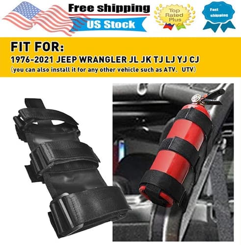 Fire Extinguisher Holder Car Accessories for Jeep Wrangler JL JK TJ LJ 1976-2021