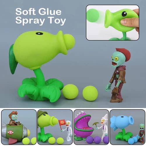 Plants vs Zombies PeaShooter Action Figure Kids Toys Set Dolls Gifts 8cm NEW