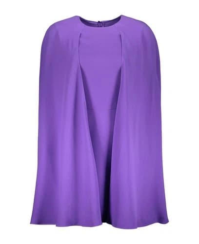 Valentino Women's Mini Cocktail Dress Purple Cady Silk