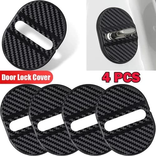 NEW LISTING4Pc Universal Car Door Lock Protective Cover Anti Rust Cushion Decor Accessories