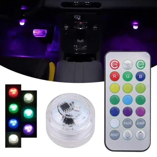 Multicolor Car Interior Accessories Atmosphere LED Lights Lamp W/ Remote Control