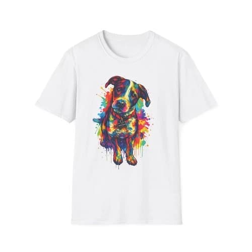 Buster T-Shirt | Rainbow Dog Art