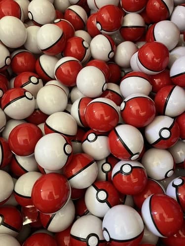 25 Red Mini 2” Pokeball w/ 25 Toys Kids Bday Party Gift Xmas Stocking Egg Hunt