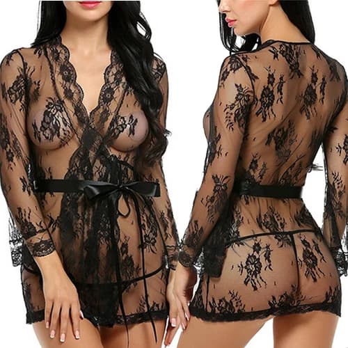 US Women Lace Sexy Lingerie Nightwear Sleepwear G-string Babydoll Underwear Set