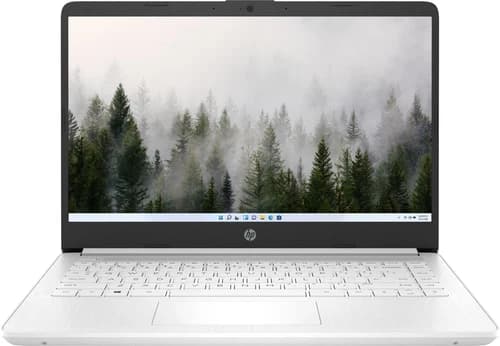 NEW HP 14" HD Laptop Celeron N4500 4GB RAM 64GB SSD Windows 11 - Snowflake White