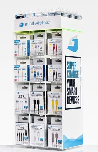 114 PCS Cellphone Accessories 2-Sided Rotating Counter Shelf Display Wholesale