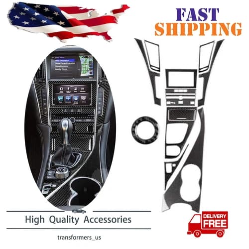 11Pcs Carbon Fiber Full Interior Set Kit Cover Trim For Infiniti Q50 Q60 2014-19