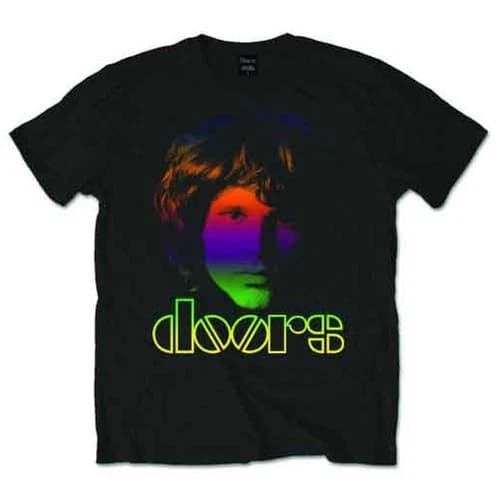 The Doors T Shirt Jim Morrison Gradient band logo Official Mens Black