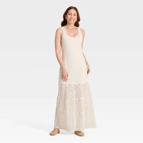 Women's Lace Maxi A-Line Dress - Universal Thread