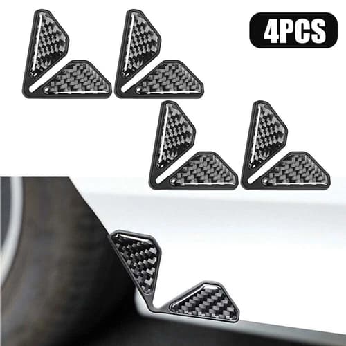 4x Black Anti-Scratch Car Door Corner Guard Cover Sticker Protector Accessories