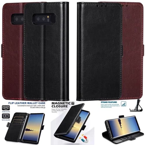 For Samsung Galaxy Note 8 Flip Leather Card Holder Wallet Stand Phone Case Cover