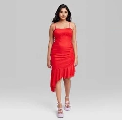 Women's Sleeveless Midi Mesh Dress - Wild Fable Size M...