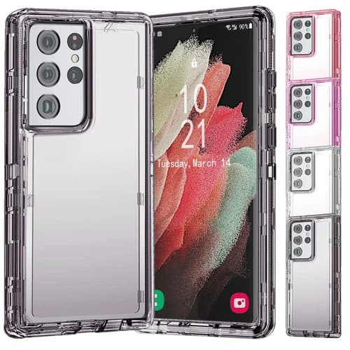 For Samsung Galaxy S21/S21+/S21 Ultra Case Hybrid Transparent Clear Phone Cover