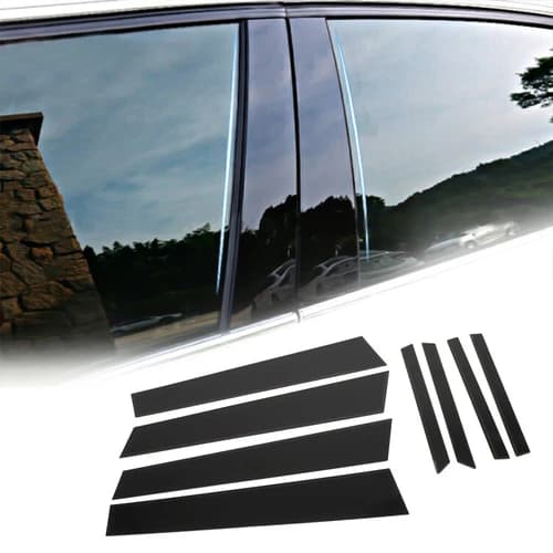 For 2012-2015 Honda Civic Black Pillar Post Door Trim Car Auto Accessories 6 PCS