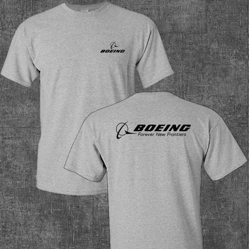 Boeing Aerospace Aviation Men's Grey Size S to 5XL