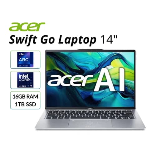 Acer Swift Go 14" Laptop Intel Core Ultra 7 155H 16GB RAM 1TB SSD Refurbished