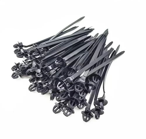 50Pcs Nylon Car Cable Strap Push Mount Wire Tie Retainer Clip Clamp Accessories