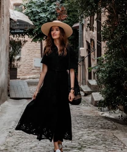 ZARA NEW SS24 ZW COLLECTION MIDI SHIRT DRESS BELT BLACK EMBROIDERED 4786/096 ALL