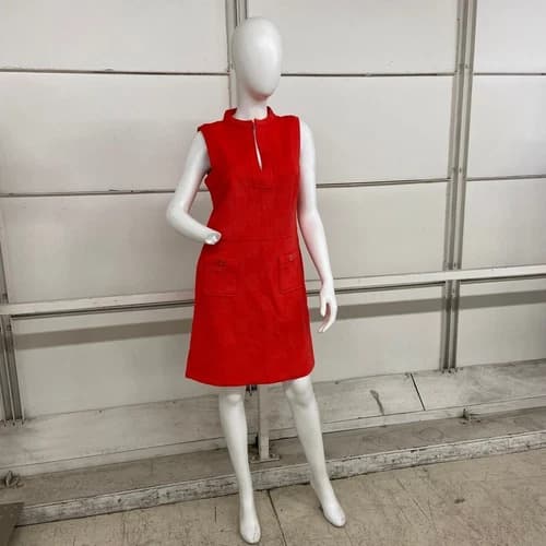 TOMMY HILFIGER Sleeveless Split Neck Solid Knit Dress Women's Size 10