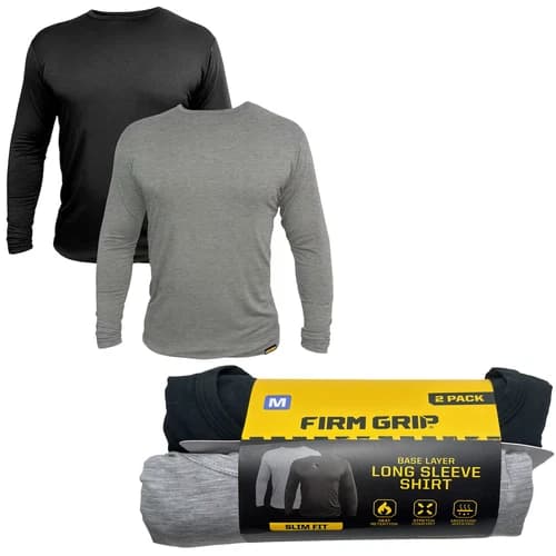 FIRM GRIP Men's Medium Base Layer Long Sleeve Shirt (2-Pack)
