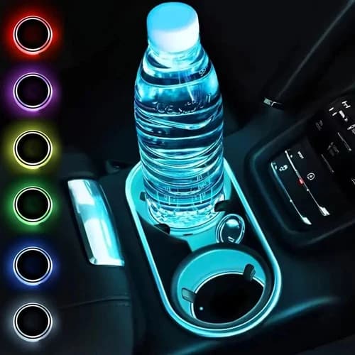 Cup Pad Car Accessories LED Lights Cover Interior Decoration Lamp 7 Colors