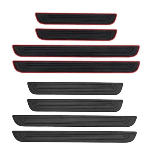 4pcs For Audi Accessories Car Door Scuff Sill Edge Step Dust Shield Cover Rubber