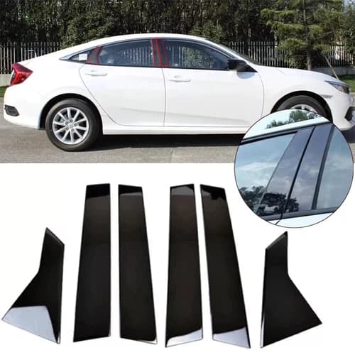 NEW LISTINGFor Honda Civic Sedan 2016-2021 Car Black Pillar Post Door Trim Accessories